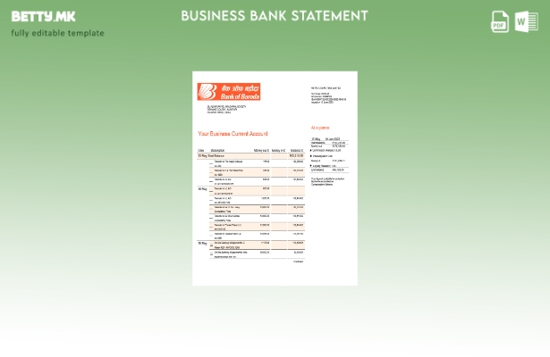 Модерен стил на компанијата Банка на Барода што го проверува изводот на сметката